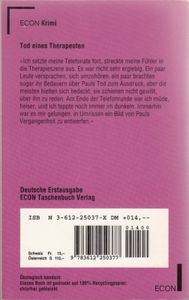 Tode eines Therapeuten
