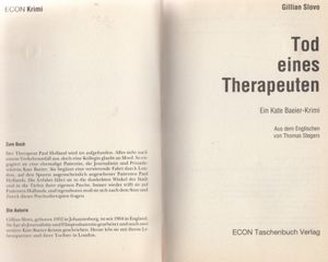 Tode eines Therapeuten