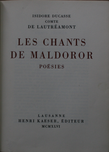 Les Chants de Maldoror. Poésies