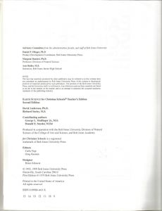 Earth Science For Christian Schools (Second Edition) (Teacher's Edition)