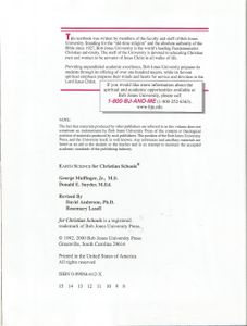 Earth Science For Christian Schools (Second Edition)