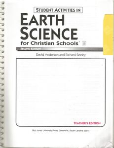 Student Activities In Earth Science For Christian Schools (Second Edition) (Teacher's Edition)