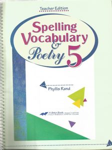 Spelling Vocabulary & Poetry 5 (Teacher Edition)