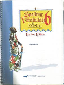 Spelling Vocabulary & Poetry 6 (Teacher Edition)