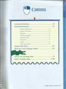 Spelling Vocabulary & Poetry 6 (Teacher Edition)