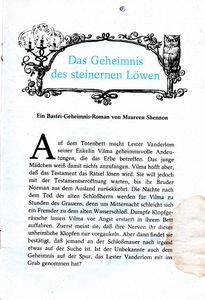 Das Geheimnis des steinernen Löwen