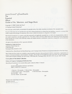 MusicHound Soundtracks: The Essential Album Guide to Film, Television and Stage Music