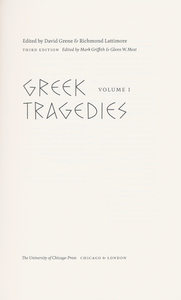Greek Tragedies I