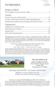 The Berean Searchlight (June, 2015)