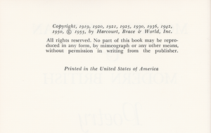 Modern American & Modern British Poetry