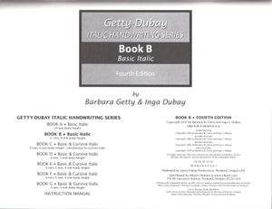 Book B (Basic Italic) (Getty-Dubay Italic Handwriting Series) (Fourth Edition)