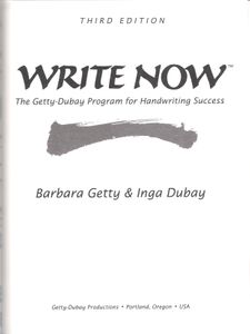Write Now (The Getty-Dubay Program for Handwriting Success) (Third Edition)