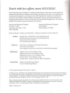 Spelling Plus (1000 Words toward Spelling Success) (Grades K-6)