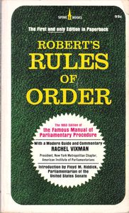 Robert's Rules of Order