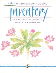 California Native Plant Society's Inventory Of Rare And Endangered Plants Of California
