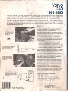 Volvo 240 Service Manual (1983 through 1993)