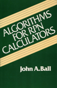 Algorithms for RPN Calculators