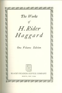 The Works of Haggard