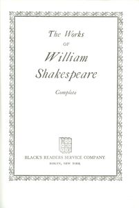 The Works of Shakespeare