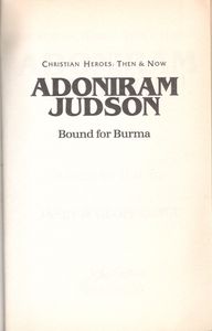 Adoniram Judson (Bound for Burma)