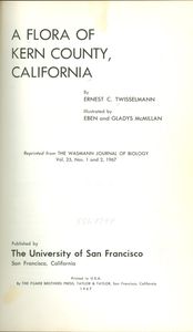 A Flora Of Kern County, California