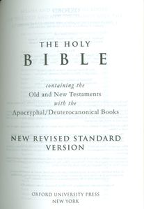 Holy Bible With The Apocrypha
