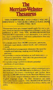 The Merriam-Webster Thesaurus