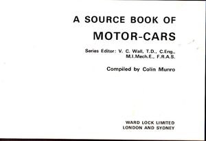 A Source Book Of Motor-Cars