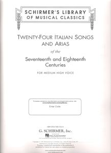 Twenty-Four Italian Songs And Arias of the Seventeenth and Eighteenth Centuries For Medium High Voice