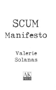 SCUM Manifesto