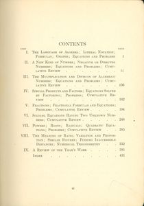 The New Mathematics: First Year Algebra