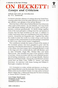 On Beckett: Essays and Criticism