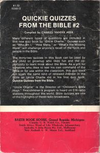 Quickie Quizzes From The Bible #2