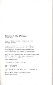 Becoming A Titus 2 Woman