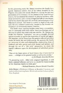 A Little Commonwealth: Family Life In Plymouth Colony