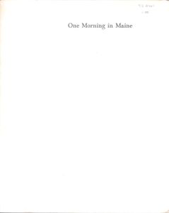 One Morning in Maine