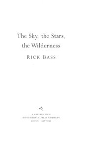 The Sky, The Stars, The Wilderness