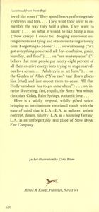 Slow Days, Fast Company (The World, the Flesh, and L.A.)