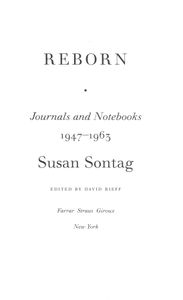 Reborn (Journals and Notebooks 1947-1963)