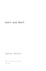 Can't and Won't