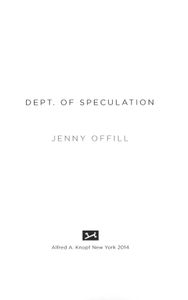 Dept. of Speculation