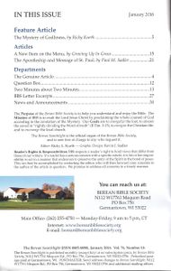 The Berean Searchlight (January 2016)