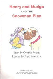 Henry and Mudge and the Snowman Plan