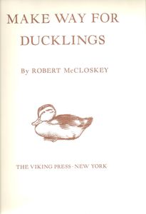 Make Way for Ducklings