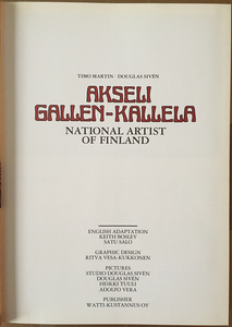 Akseli Gallen-Kallela: National Artist of Finland