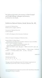 Introduction To The Plant Life Of Southern California