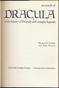 In Search of Dracula: A True History of Dracula and Vampire Legends