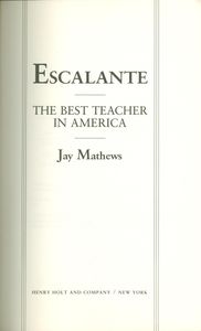 Escalante: The Best Teacher In America