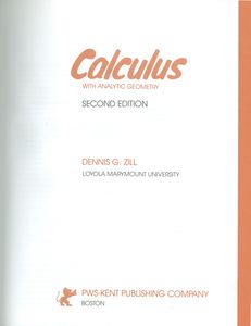 Calculus With Analytical Geometry