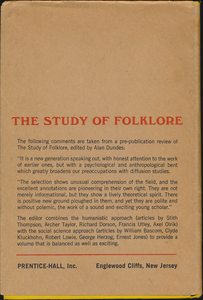 The Study of Folklore